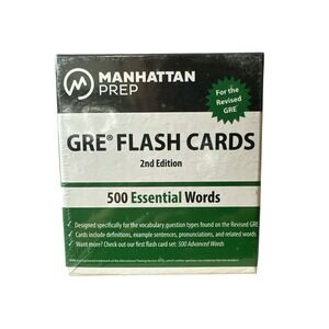 Manhattan Prep GRE Flash Cards 2nd Ed. 500‎ Advanced Vocabulary Words NEW SEALED